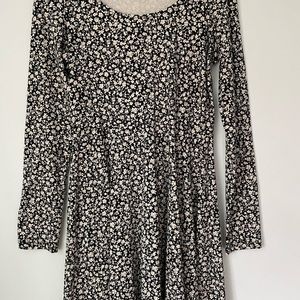 Forever 21, size large, long sleeve, black with white flowers